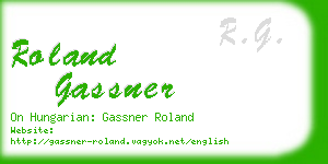roland gassner business card